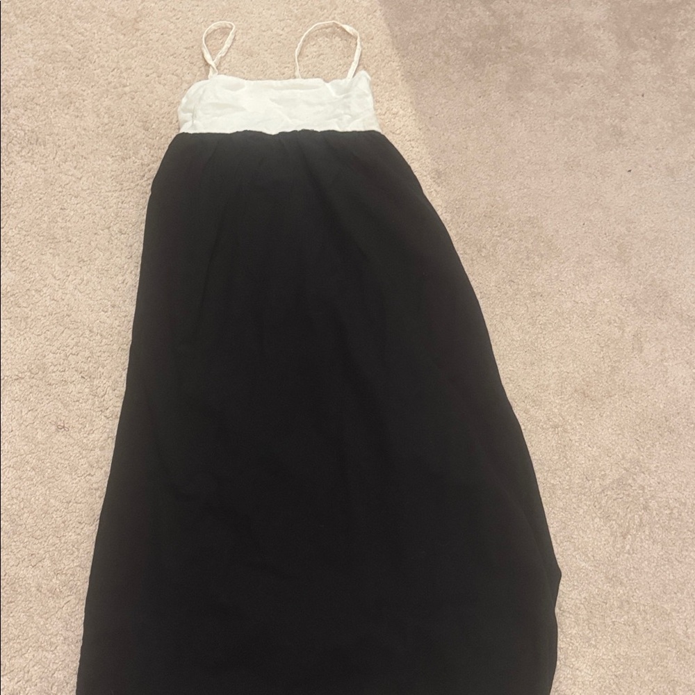 Black and White Spaghetti Strap Dress
